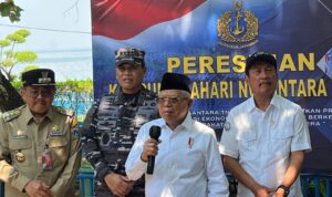 wapres di untung jawa Wapres Resmikan Kampung Bahari Nusantara di Pulau Untung Jawa, Senin 15 Mei 2023 (Foto: Dialoguejakarta.com/Haresti)