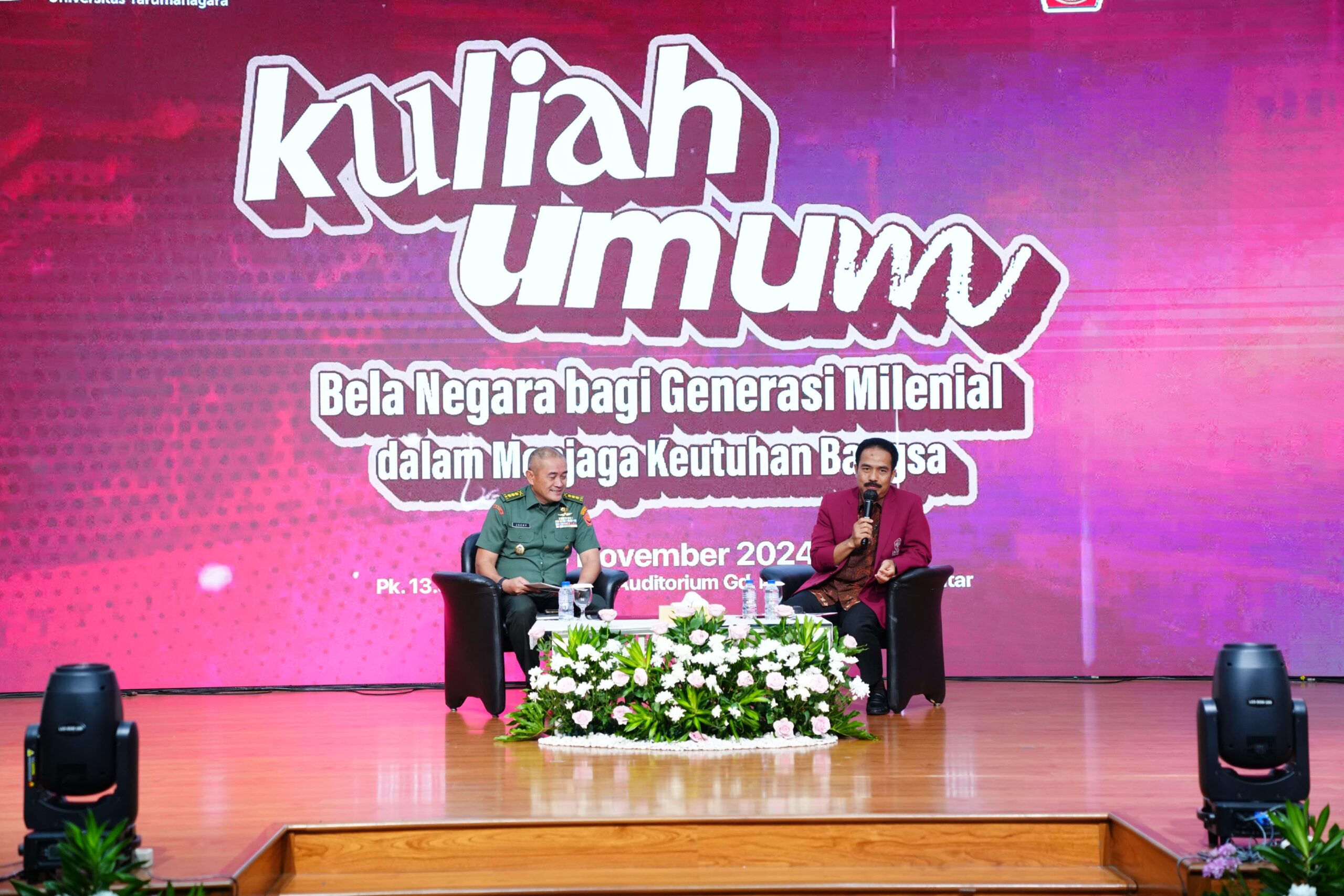 Asisten Teritorial Panglima TNI Sampaikan Kuliah Umum di Universitas Tarumanagara tentang Bela Negara