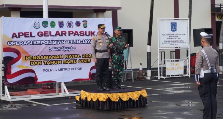 Kodim 0508/Depok dan Polres Metro Depok Laksanakan Apel Jelang Akhir Tahun