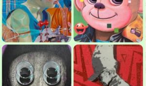 lukisan milenium Sebagian dari karya pelukis yang dipamerkan pada pameran bertajuk 9099 di Indie Art House, Yogyakarta, 21 Juni - 4 Juli 2025. Foto: Dialoguejakarta.com/R. Fadjri