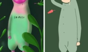 Corak lukisan yang menunjukkan karakter diri kepada publik. Foto: dialoguejakarta.com/R. Fadjri Corak lukisan yang menunjukkan karakter diri kepada publik. Foto: dialoguejakarta.com/R. Fadjri