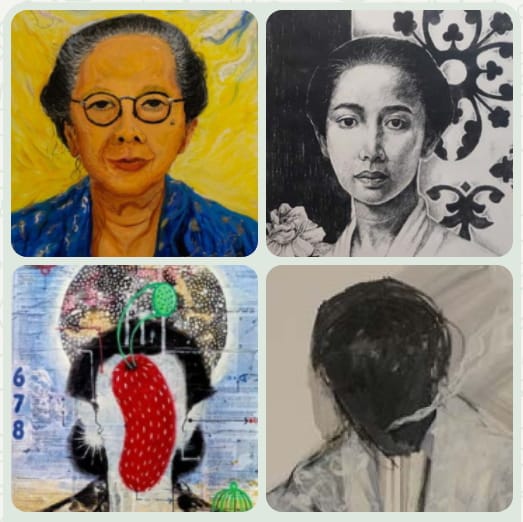 Karya lukis pada pameran Sutartinah. Foto dokumen Galeri Rumah DAS. Foto: dialoguejakarta.com/R. Fadjri Karya lukis pada pameran Sutartinah. Foto dokumen Galeri Rumah DAS. Foto: dialoguejakarta.com/R. Fadjri