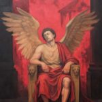 Karya lukis karya Alexander Chris ( Shameful Thore, 2025). Foto: dialoguejakarta.com/ dokumentasi Orbital Dago