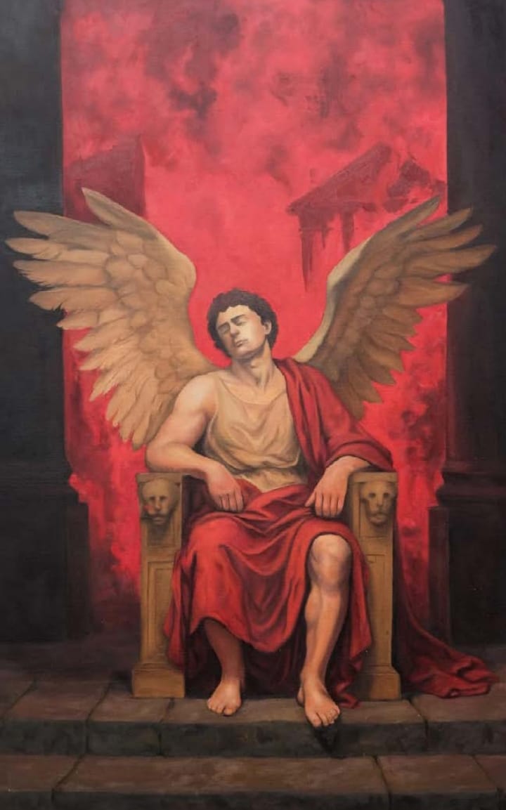 Karya lukis karya Alexander Chris ( Shameful Thore, 2025). Foto: dialoguejakarta.com/ dokumentasi Orbital Dago Karya lukis karya Alexander Chris ( Shameful Thore, 2025). Foto: dialoguejakarta.com/ dokumentasi Orbital Dago