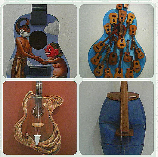 Alat musik kencrung pada pameran bertajuk Lazuardi. Foto: dialoguejakarta.com/ Raihul Fadjri