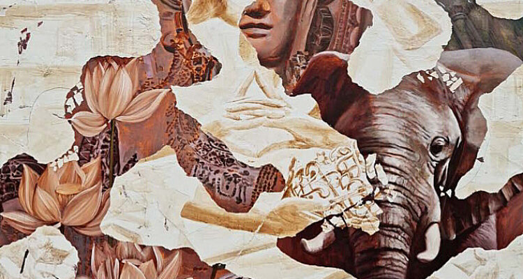 Karya lukis Zeta Ranniry Abidin (Grit Possibilities, 2025). Foto dialoguejakarta.com: dokumentasi Zeta Ranniry Abidin.