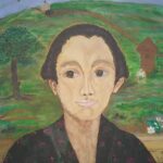 Karya lukis ulang Mia Bustam berjudul Potret Diri (2000). Foto: dialoguejakarta.com/Raihul Fadjri