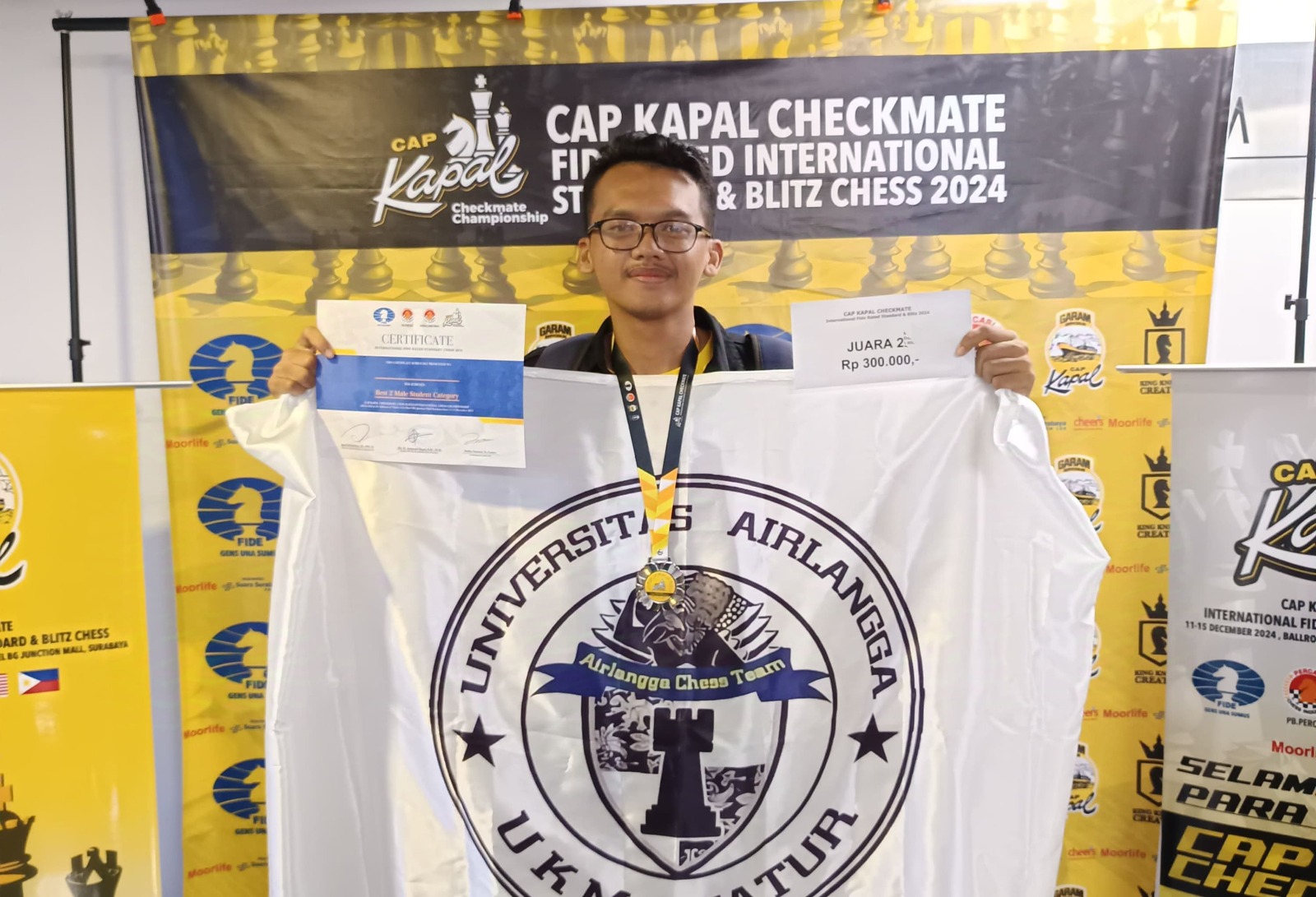 Mahasiswa UNAIR, Raih Juara di Kompetisi Catur Internasional