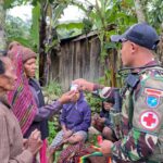 Satgas Yonif 641/Bru Laksanakan Komsos untuk Ciptakan Kebersamaan dengan Masyarakat Distrik Walesi