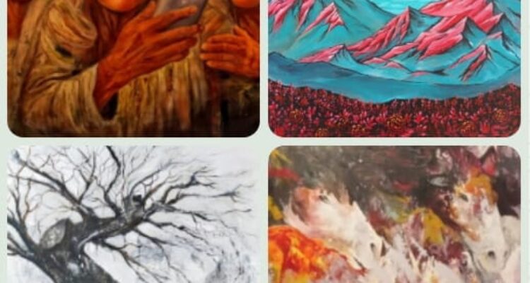 Sejumlah karya lukis pameran The Beauty of Nature. Foto: dialoguejakarta.com/Raihul Fadjri