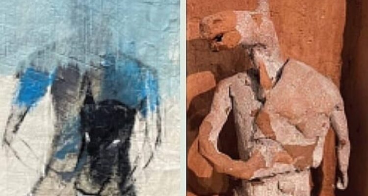 Karya lukis dan keramik Moell. Foto: dialoguejakarta.com/Dokumentasi Museum dan Tanah Liat.